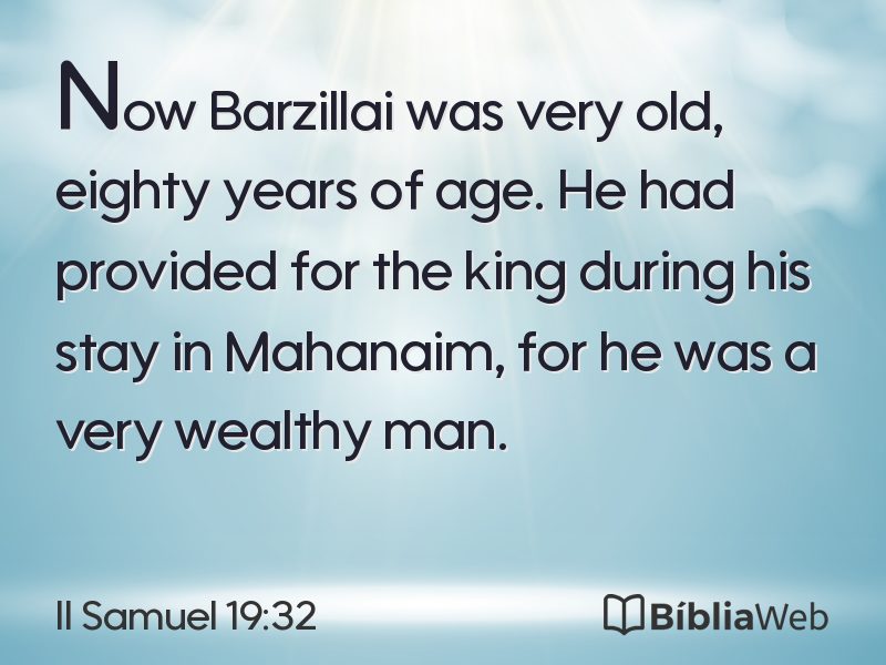 II Samuel 19:32 em imagem para compartilhar