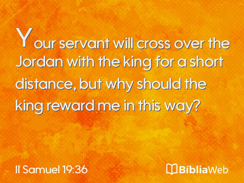 II Samuel 19:36 em imagem para compartilhar