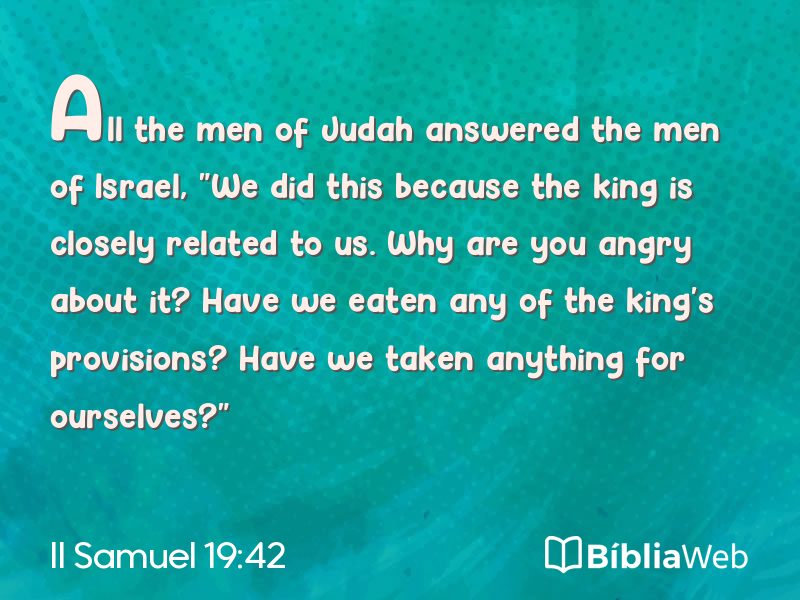 II Samuel 19:42 em imagem para compartilhar