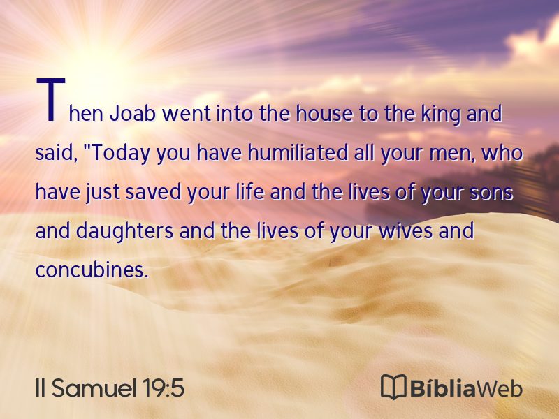 II Samuel 19:5 em imagem para compartilhar