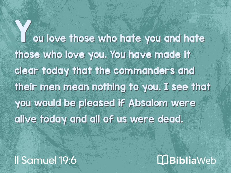 II Samuel 19:6 em imagem para compartilhar