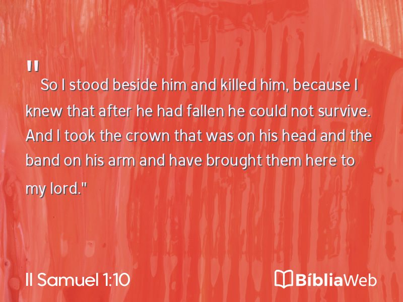 II Samuel 1:10 em imagem para compartilhar