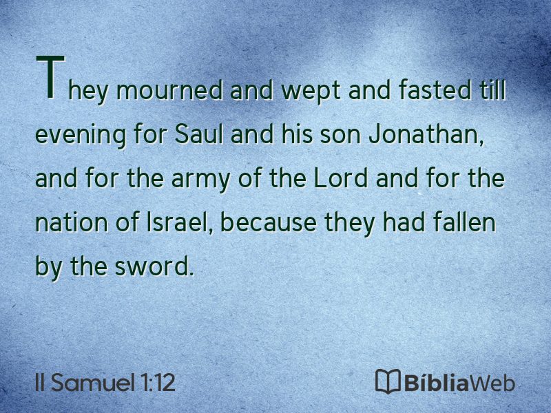 II Samuel 1:12 em imagem para compartilhar