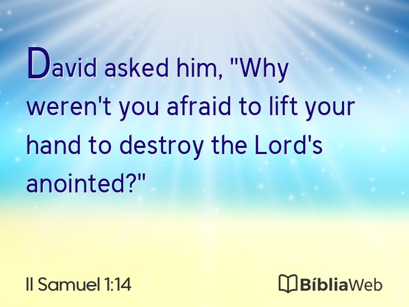 II Samuel 1:14 em imagem para compartilhar