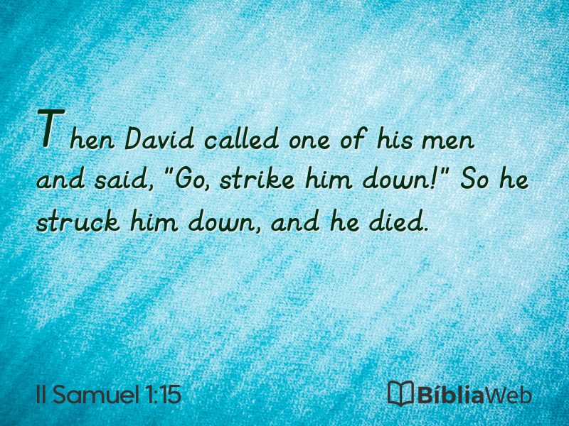 II Samuel 1:15 em imagem para compartilhar