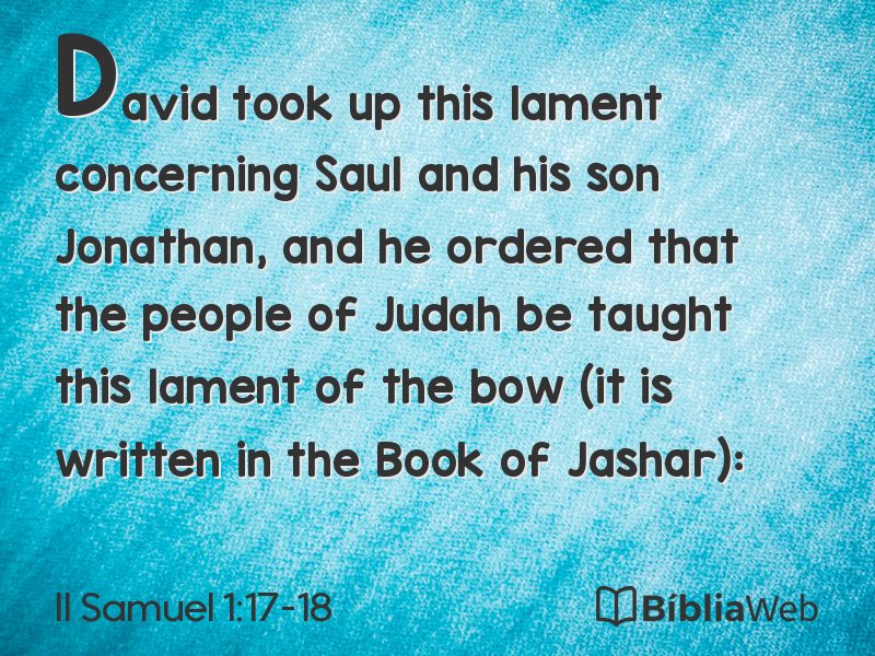 II Samuel 1:17-18 em imagem para compartilhar