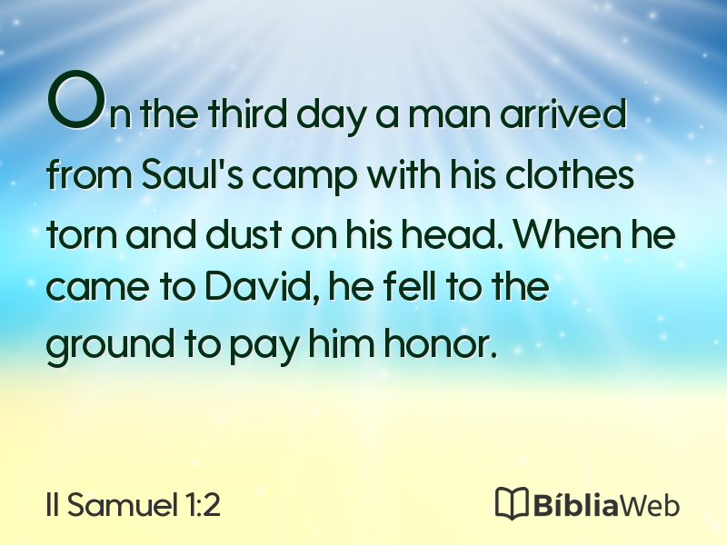 II Samuel 1:2 em imagem para compartilhar