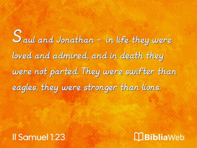 II Samuel 1:23 em imagem para compartilhar