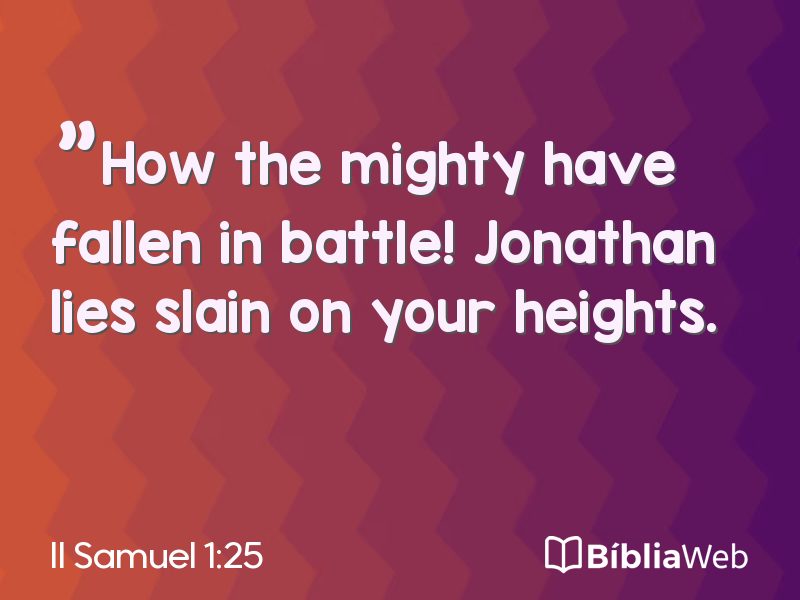 II Samuel 1:25 em imagem para compartilhar