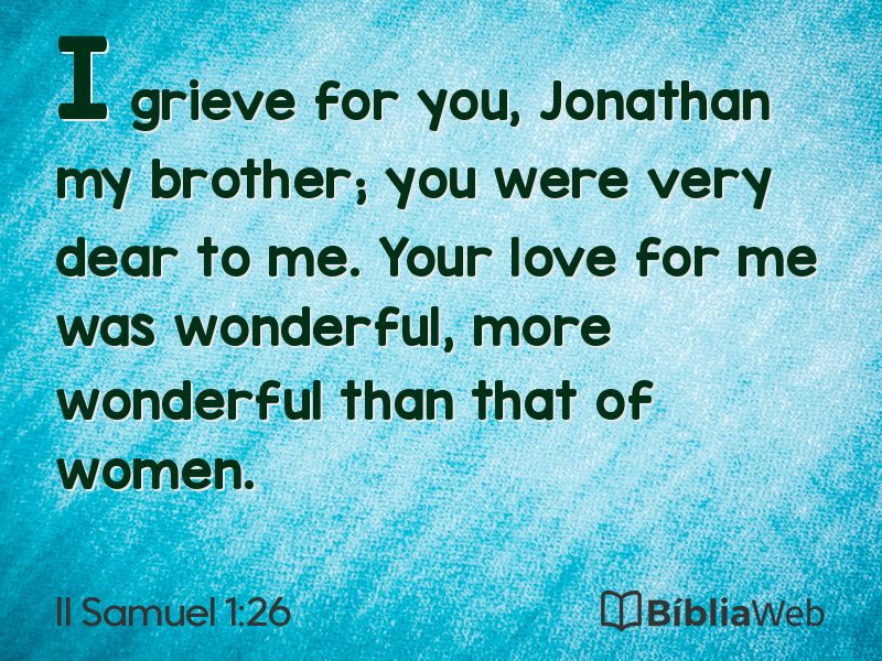 II Samuel 1:26 em imagem para compartilhar
