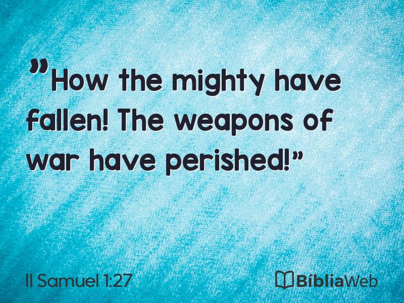 II Samuel 1:27 em imagem para compartilhar