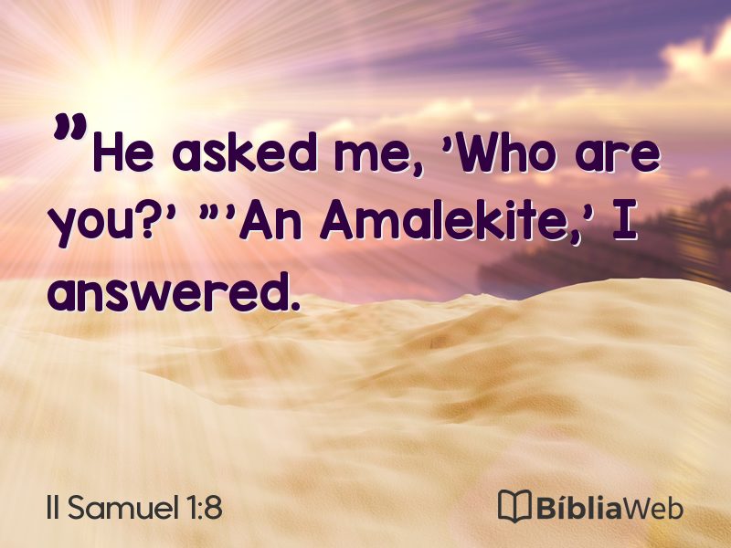 II Samuel 1:8 em imagem para compartilhar