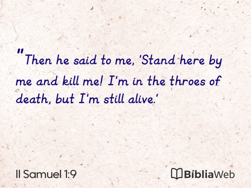 II Samuel 1:9 em imagem para compartilhar