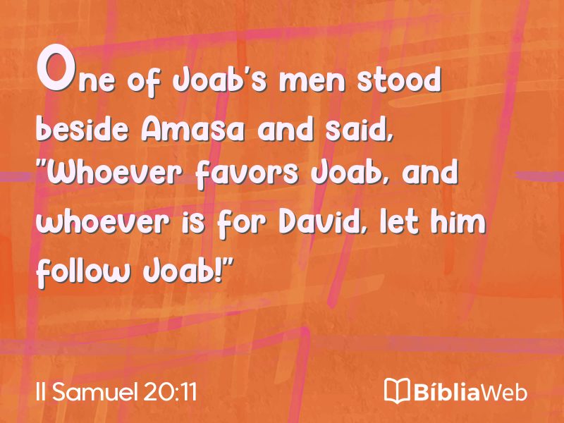 II Samuel 20:11 em imagem para compartilhar
