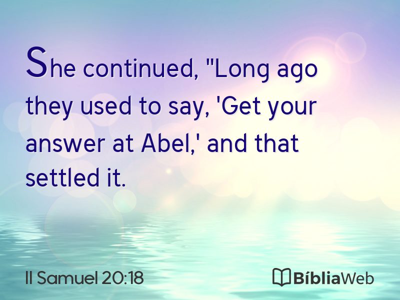 II Samuel 20:18 em imagem para compartilhar