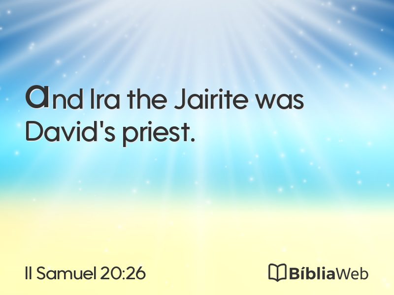 II Samuel 20:26 em imagem para compartilhar