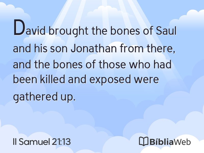 II Samuel 21:13 em imagem para compartilhar