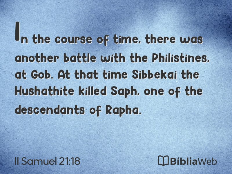 II Samuel 21:18 em imagem para compartilhar