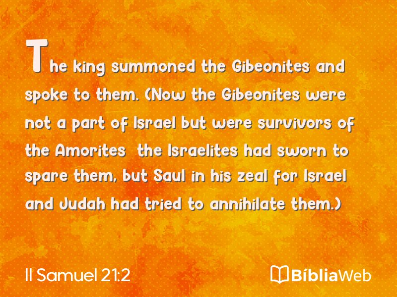 II Samuel 21:2 em imagem para compartilhar