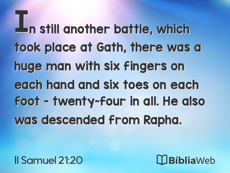 II Samuel 21:20 em imagem para compartilhar