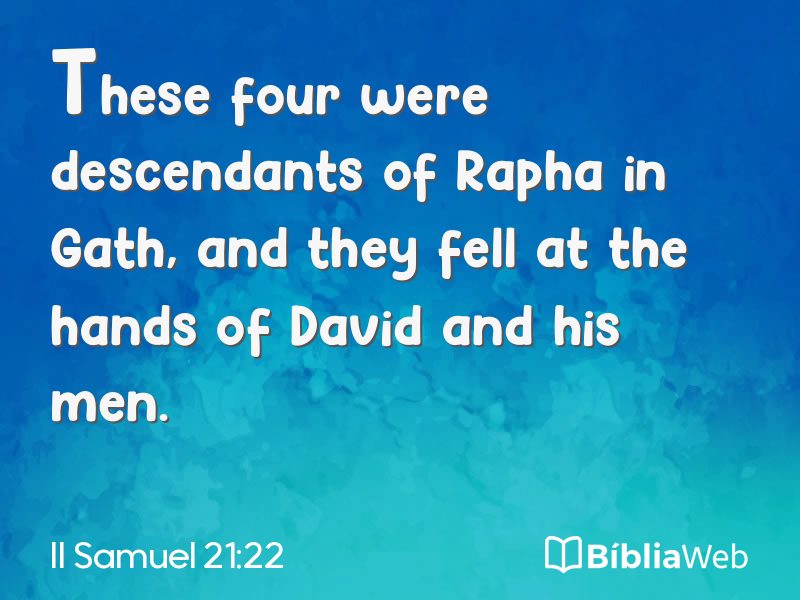II Samuel 21:22 em imagem para compartilhar
