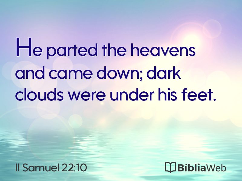 II Samuel 22:10 em imagem para compartilhar
