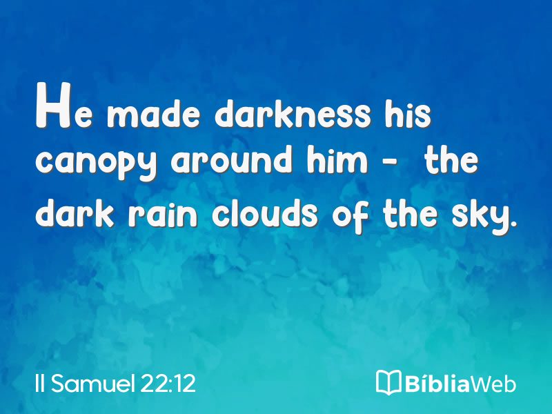 II Samuel 22:12 em imagem para compartilhar