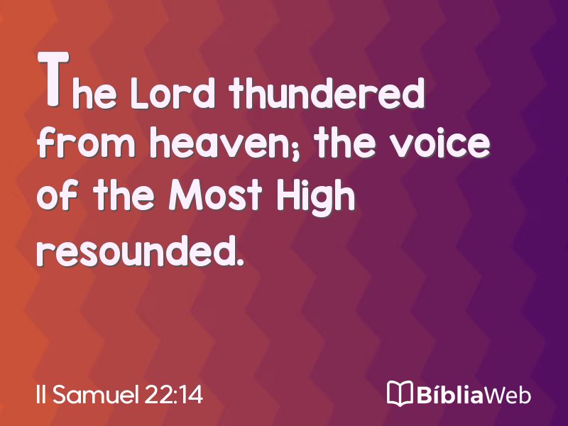 II Samuel 22:14 em imagem para compartilhar