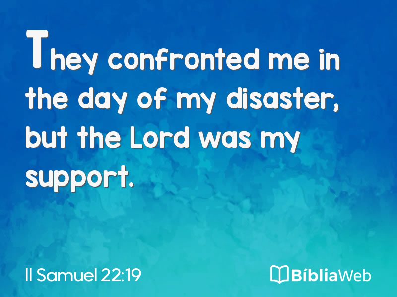 II Samuel 22:19 em imagem para compartilhar