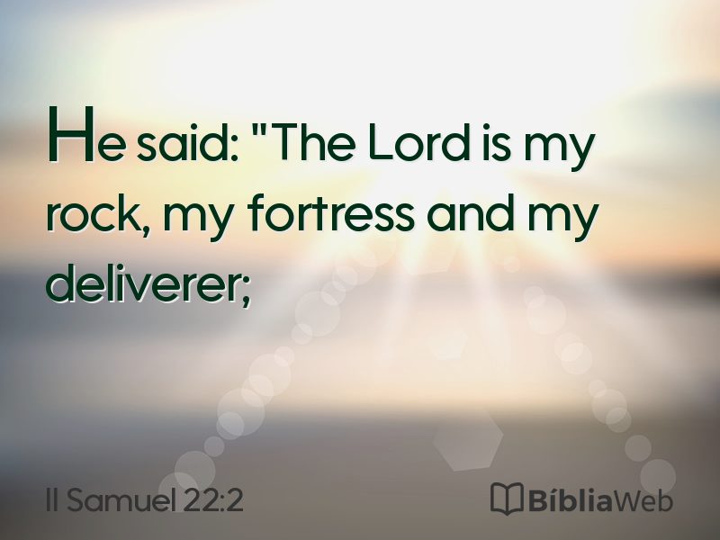 II Samuel 22:2 em imagem para compartilhar