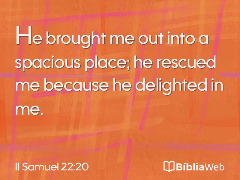 II Samuel 22:20 em imagem para compartilhar