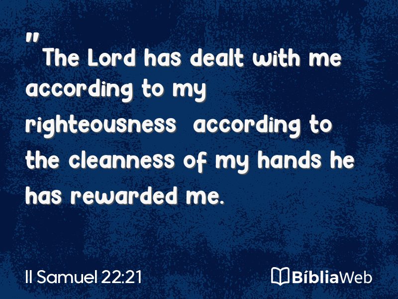 II Samuel 22:21 em imagem para compartilhar