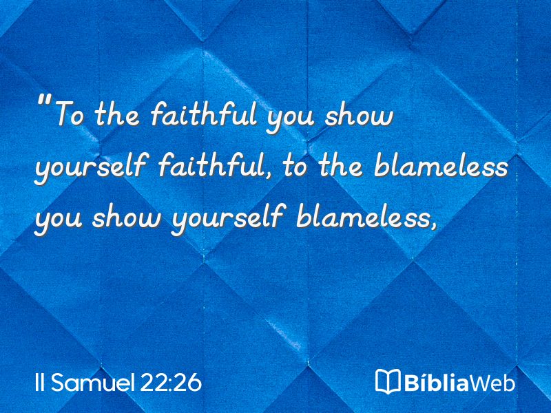 II Samuel 22:26 em imagem para compartilhar