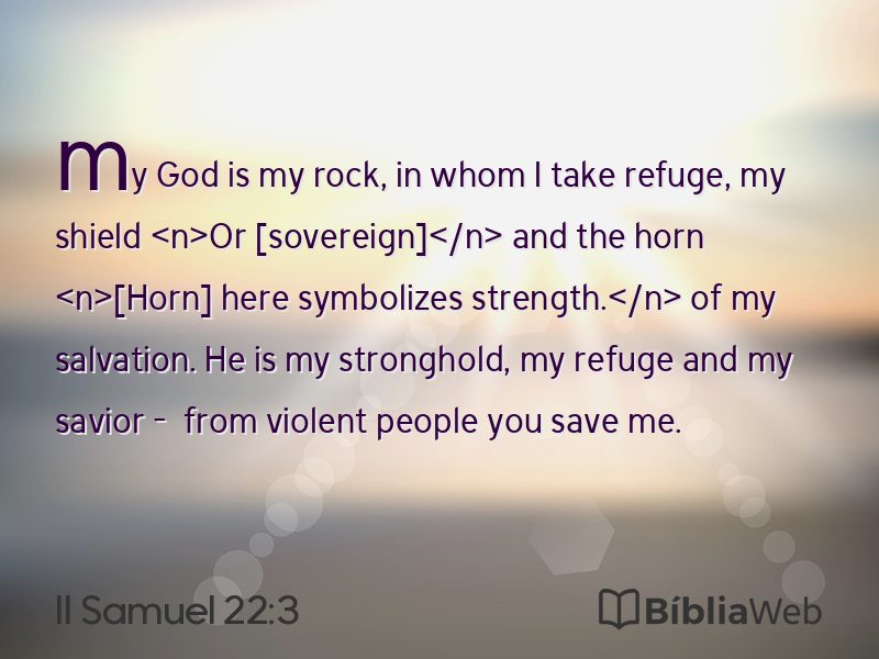 II Samuel 22:3 em imagem para compartilhar