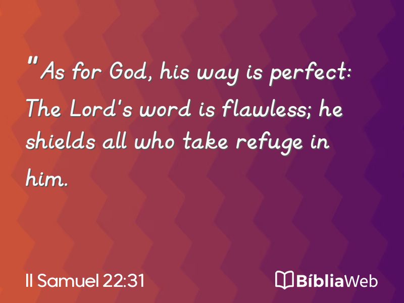 II Samuel 22:31 em imagem para compartilhar