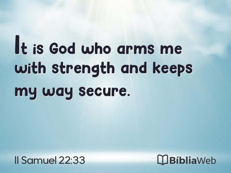 II Samuel 22:33 em imagem para compartilhar