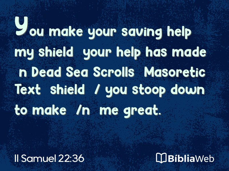 II Samuel 22:36 em imagem para compartilhar