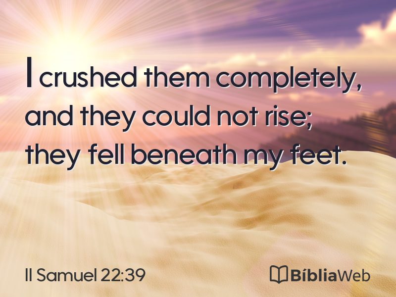 II Samuel 22:39 em imagem para compartilhar