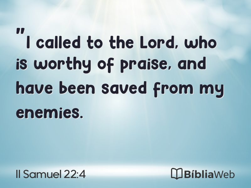 II Samuel 22:4 em imagem para compartilhar
