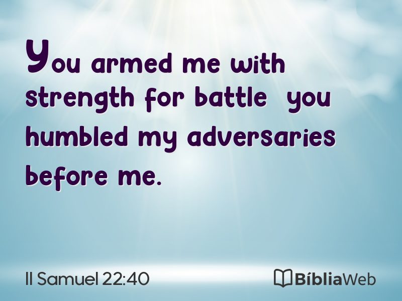 II Samuel 22:40 em imagem para compartilhar