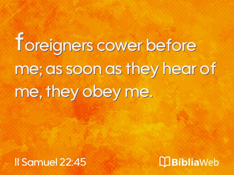 II Samuel 22:45 em imagem para compartilhar