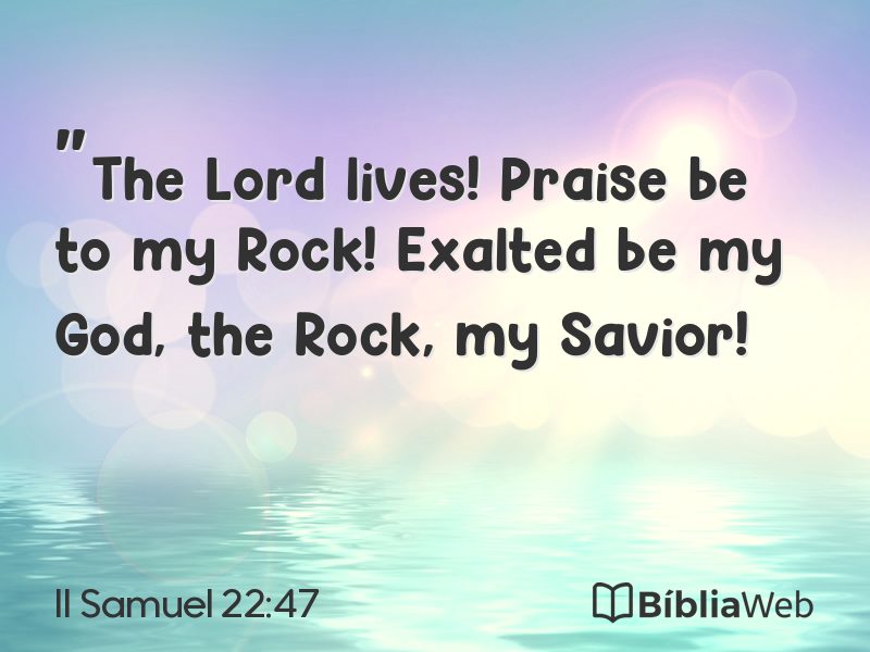 II Samuel 22:47 em imagem para compartilhar