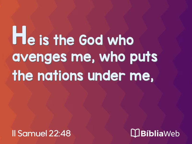 II Samuel 22:48 em imagem para compartilhar