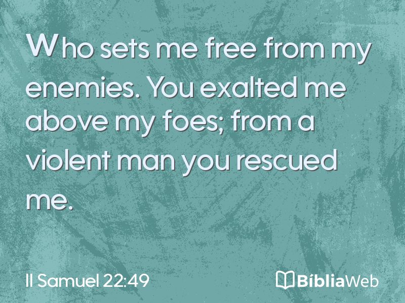 II Samuel 22:49 em imagem para compartilhar