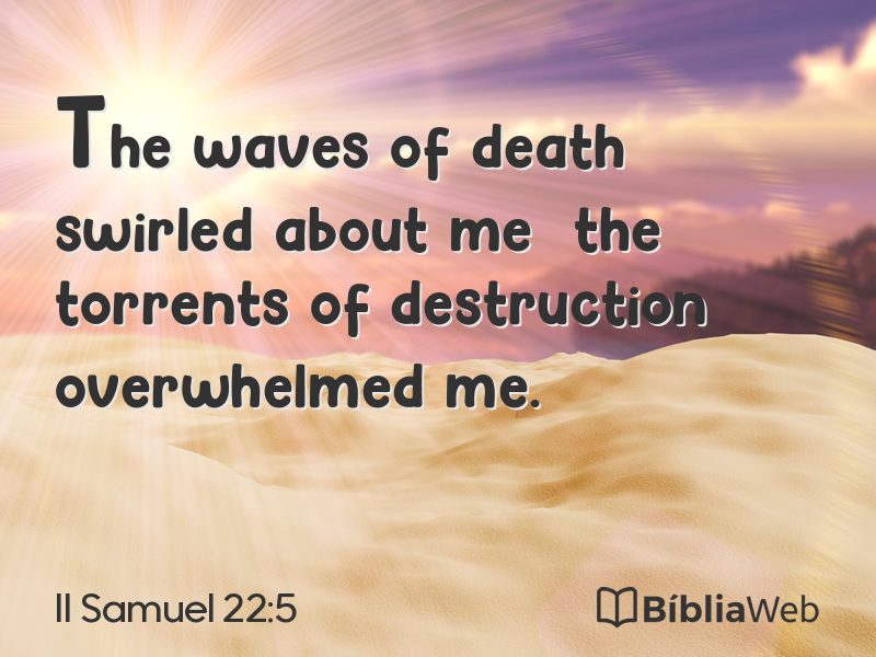 II Samuel 22:5 em imagem para compartilhar