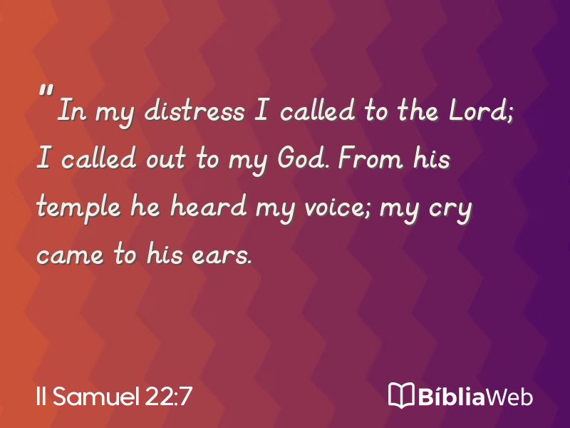 II Samuel 22:7 em imagem para compartilhar