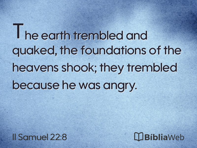 II Samuel 22:8 em imagem para compartilhar