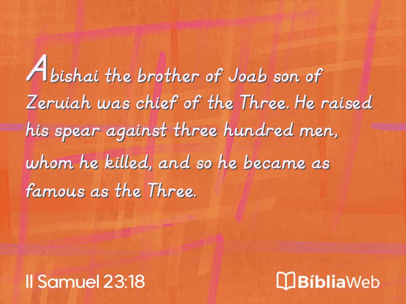 II Samuel 23:18 em imagem para compartilhar