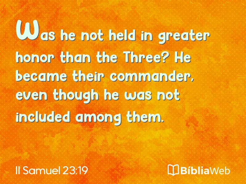 II Samuel 23:19 em imagem para compartilhar