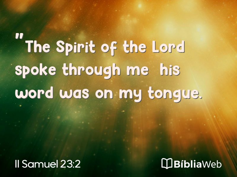 II Samuel 23:2 em imagem para compartilhar